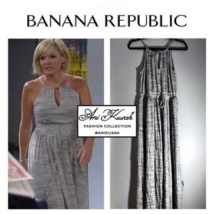 Banana Republic Heathered Goddess Halter Maxi Dress ASO Ava Jerome